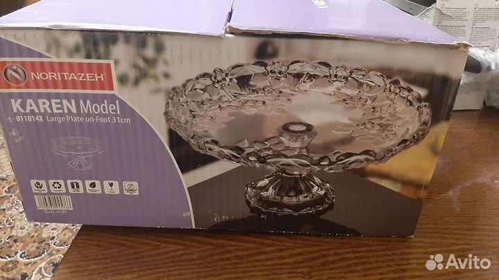 Новая большая ваза на ножке диаметр 31см