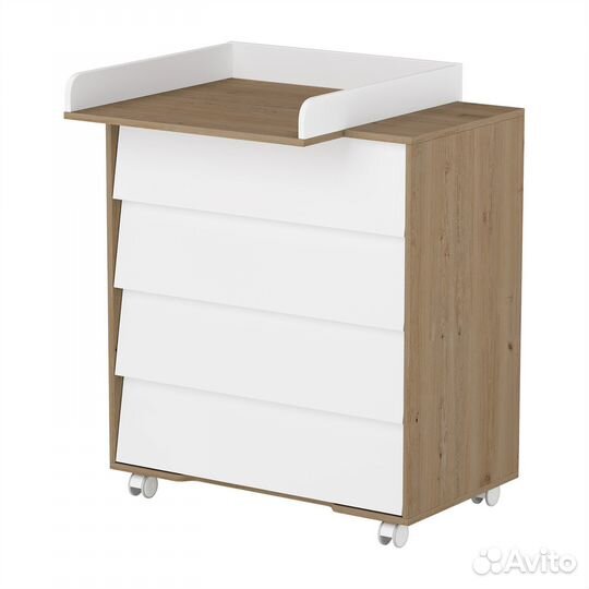 Комод cambridge 800/4, лдсп (дуб-белый)