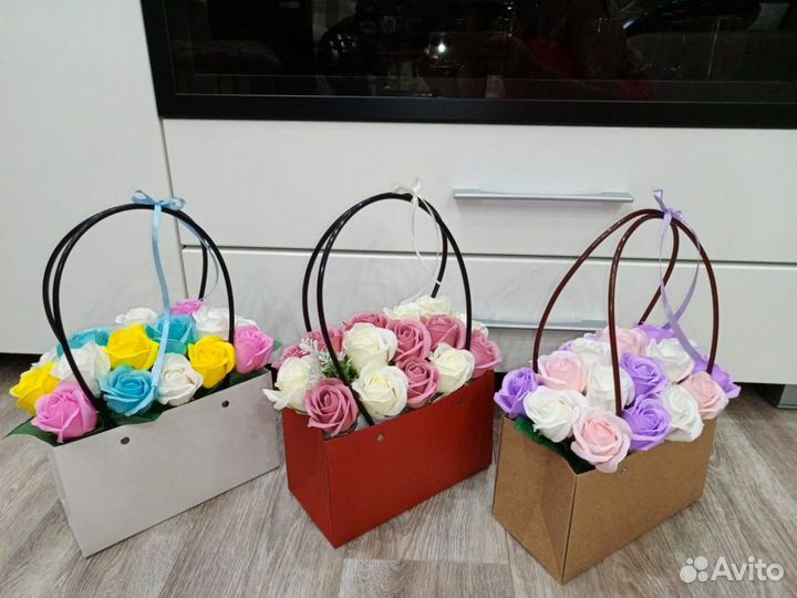 Подарок на 8 марта, букет из мыльных роз,цветы
