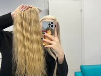 Кудри блонд эксклюзив 67 см натуральные волосы