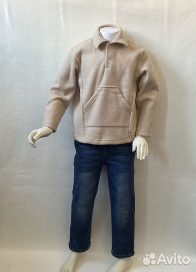 Теплые вещи/одежда для мальчика джинсы+свитер