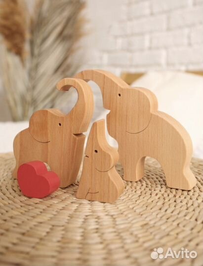 Фигурка пазл из дерева 