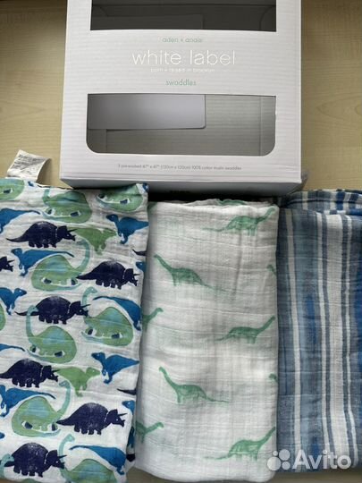 Комплект пелёнок Aden Anais, муслин, 3 шт
