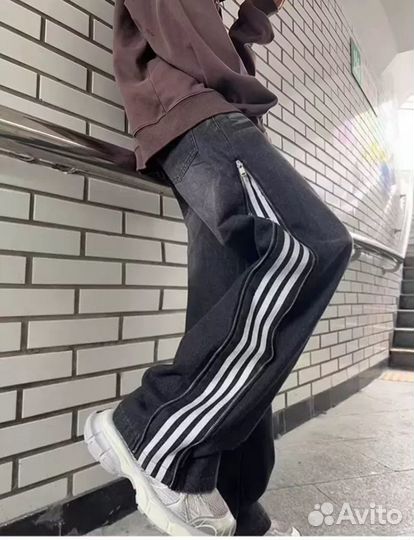 Джинсы Adidas x balenciaga zip jeans