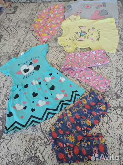 Платье, футболки, лосины