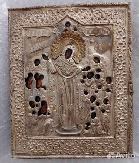 Икона Богоматерь Скорбящая в окладе