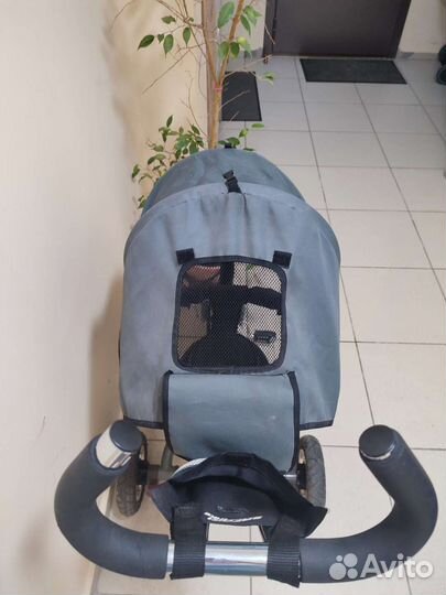 Велосипед с ручкой детский трёхколёсный