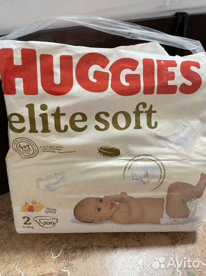 Подгузники Huggies детские 2 от 4-6 кг