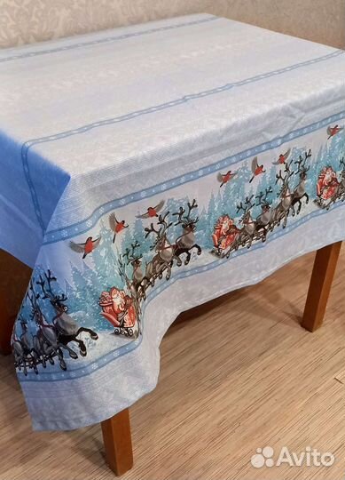 Новогодняя скатерть (рогожка)