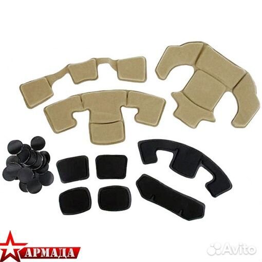 Универсальный комплект сменных подушек для шлема