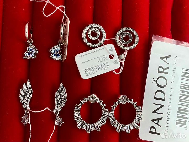 Серьги Кольцо Пандора Pandora в асс. доставка