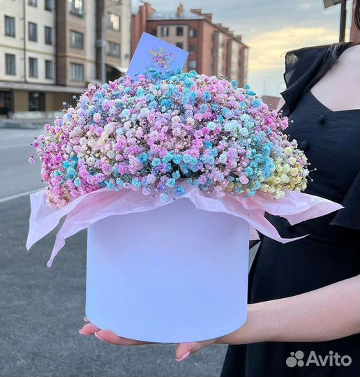 Цветы Гипсофила букеты коробки Доставка 24/7