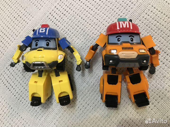 Робокары трансформеры 2 шт: Марк и Баки (оригинал)