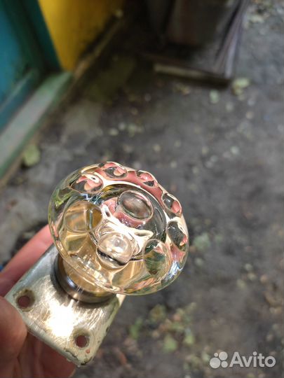 Дверные ручки стеклянные, старинные ручки, СССР