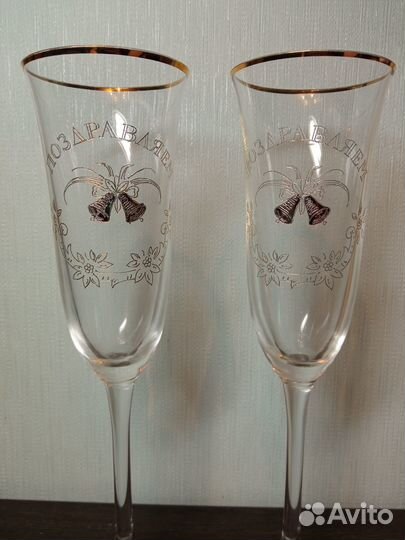 Фужеры бокалы праздничные свадебные