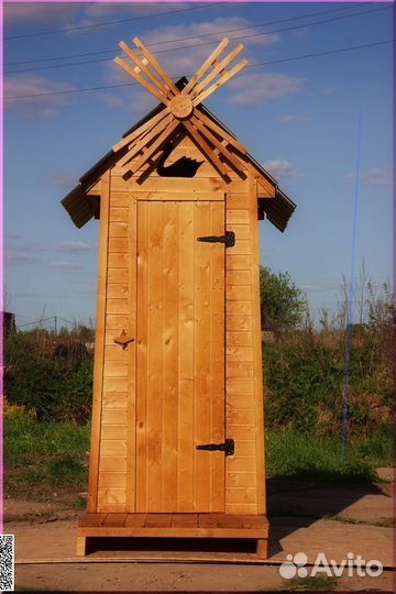 Дачный туалет деревянный HME556