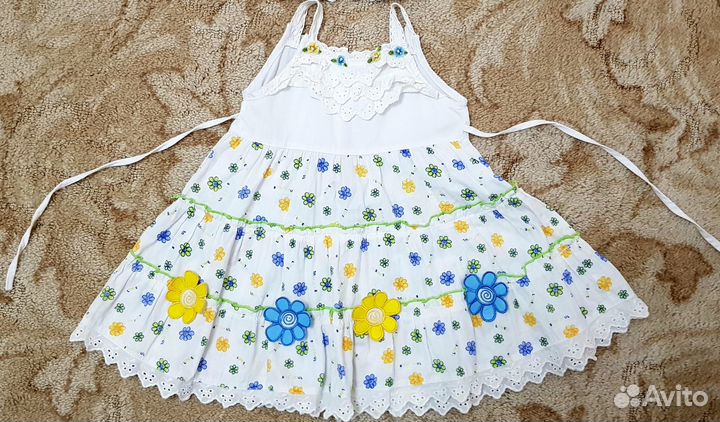 Сарафан для девочки+косынка