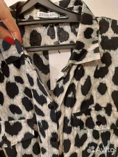 Летнее платье леопард 46