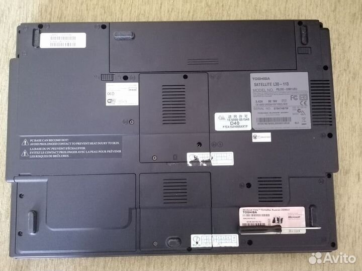 Ноутбук Toshiba satellite l30-113