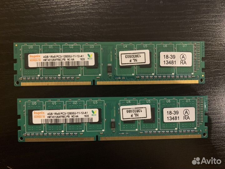 Оперативная память hunix ddr3 4 gb