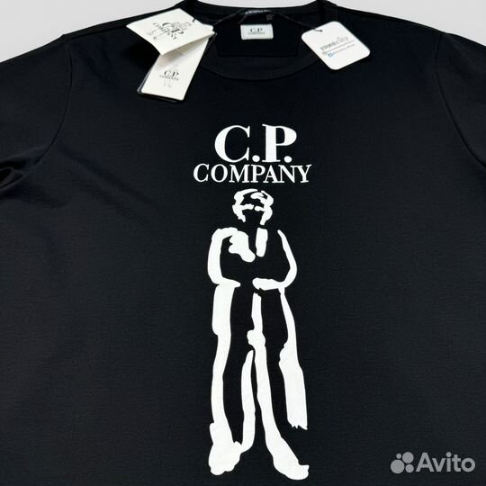 Футболка C.P. Company с принтом черная (M-XXL)