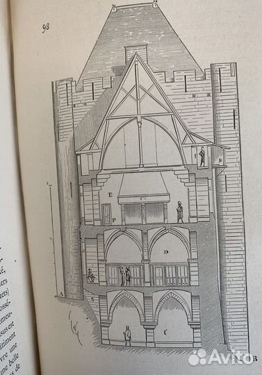 Антиеварная Книга 19 века. Архитектура. Гравюры