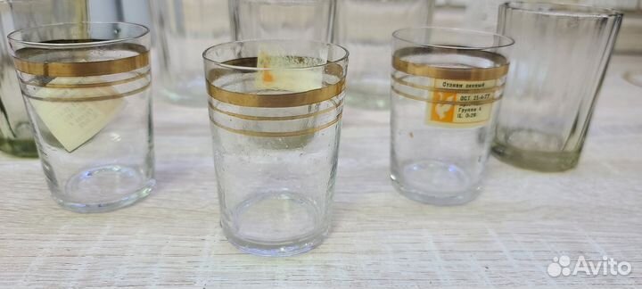 Одним лотом.Стопки, гранеёный стакан
