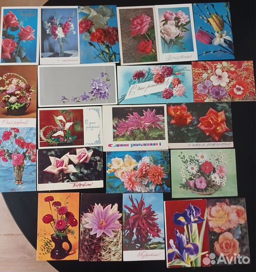 Открытки. Цветы. Открытки СССР