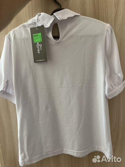 Блузка школьная для девочки 152 белая