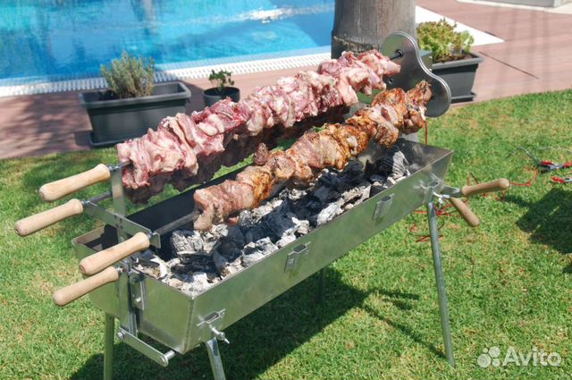 Мангал автоматический угольный с электроприводом