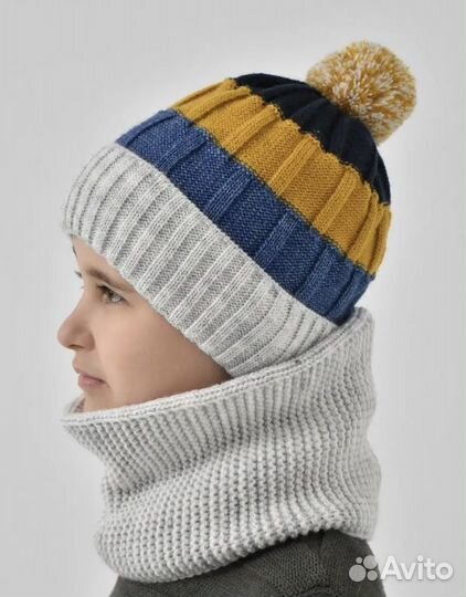 Шапка и снуд для мальчика зима