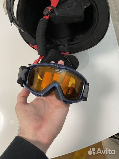 Подростковый горнолыжный шлем Termit + очки