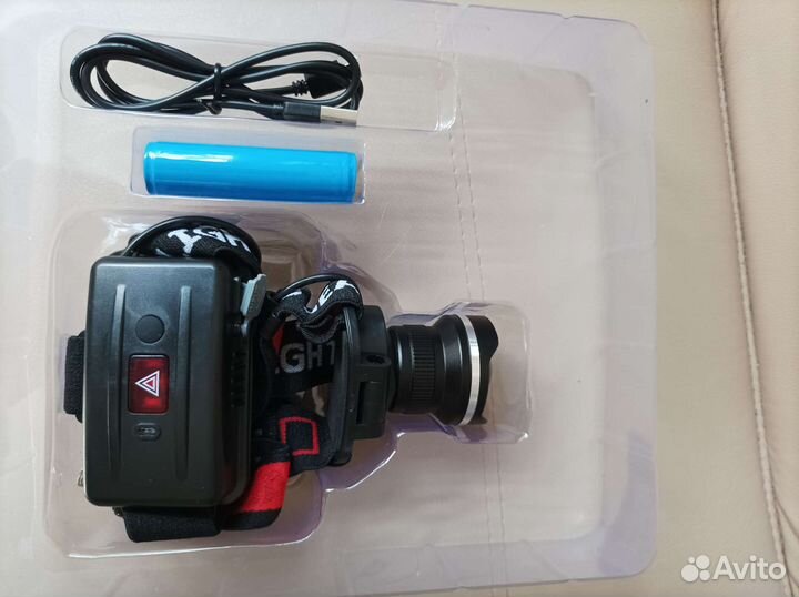 Налобный фонарь аккумуляторный