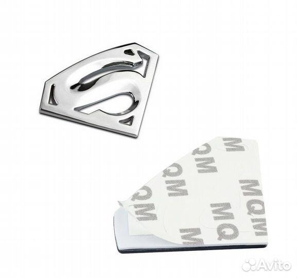 Металлическая наклейка на авто superman шильдик