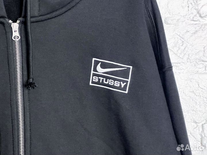 Nike x Stussy Fleece Zip Hoodie Black