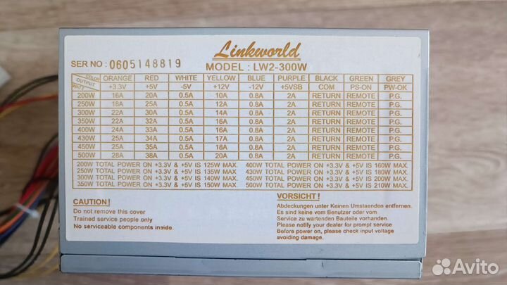 Блок питания для пк 300W