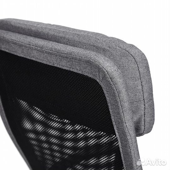 Кресло компьютерное ткань, серый-черный