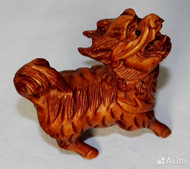 Статуэтка Кирин - Нэцкэ из Дерева Самшит ru*36