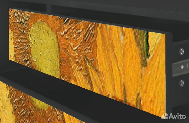 Тв-тумба T4 - Антрацит - Sunflowers