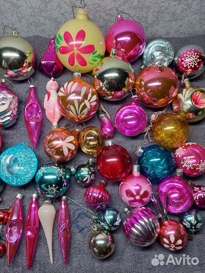 Лот ёлочных игрушек СССР
