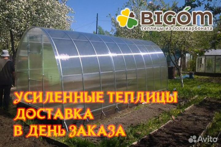 Теплица с усиленными дугами