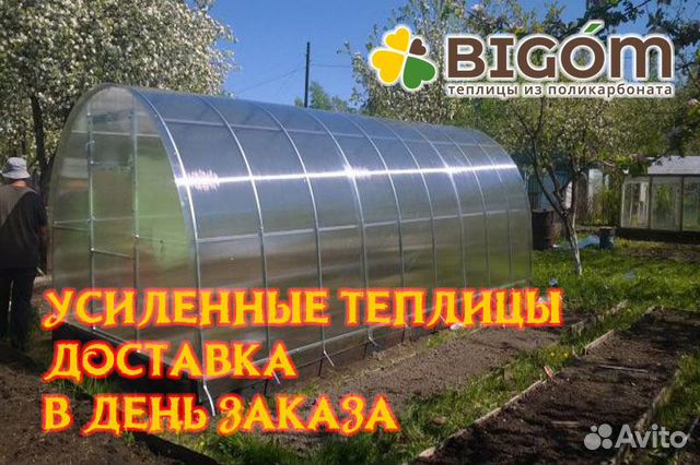 Теплица с усиленными дугами