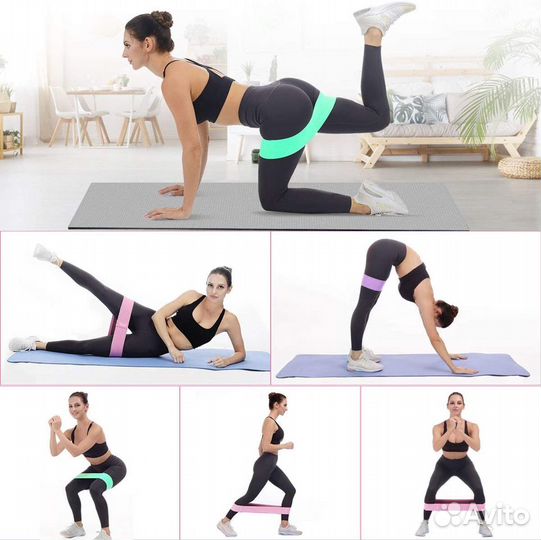 Набор тканевых фитнес резинок (3шт)