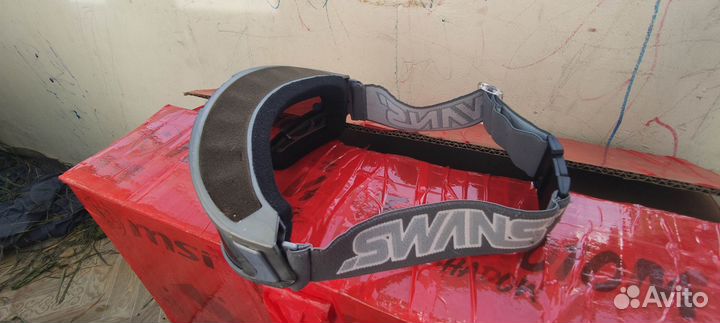 Шлем Rossignol (кожа) +очки Swans