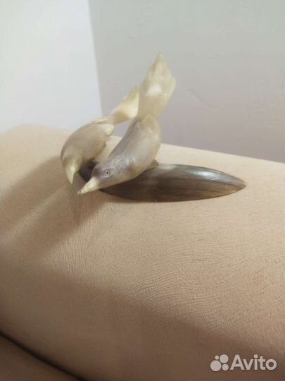 Птицы из рога, кость винтаж