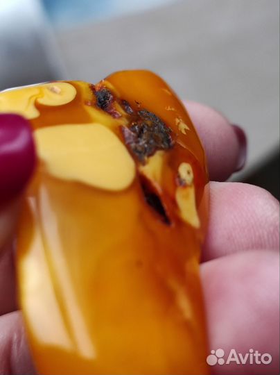 Брошь янтарь, винтаж СССР