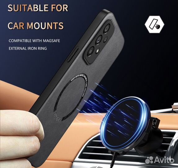 Кожаный MagSafe чехол для Samsung Galaxy A53