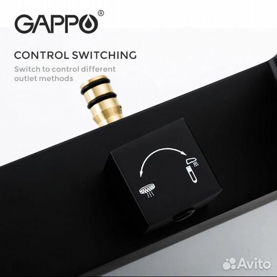 Душевая система с тропическим душем Gappo G2407-6