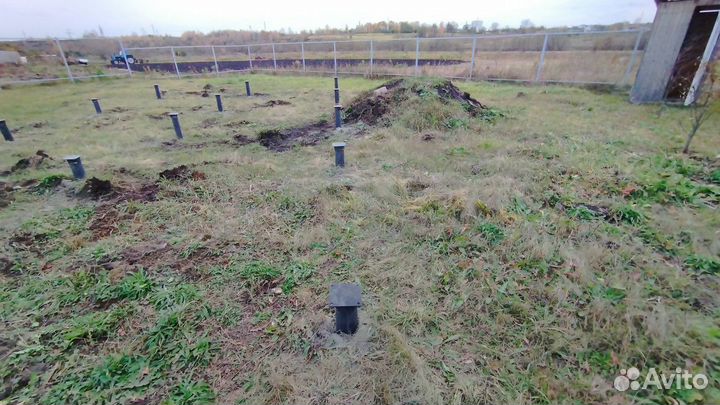 Фундамент для каркасного дома / Винтовые сваи