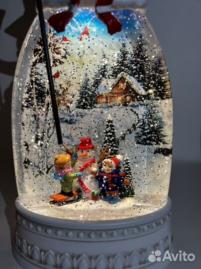 Дед мороз и снеговик фонарь новогодний